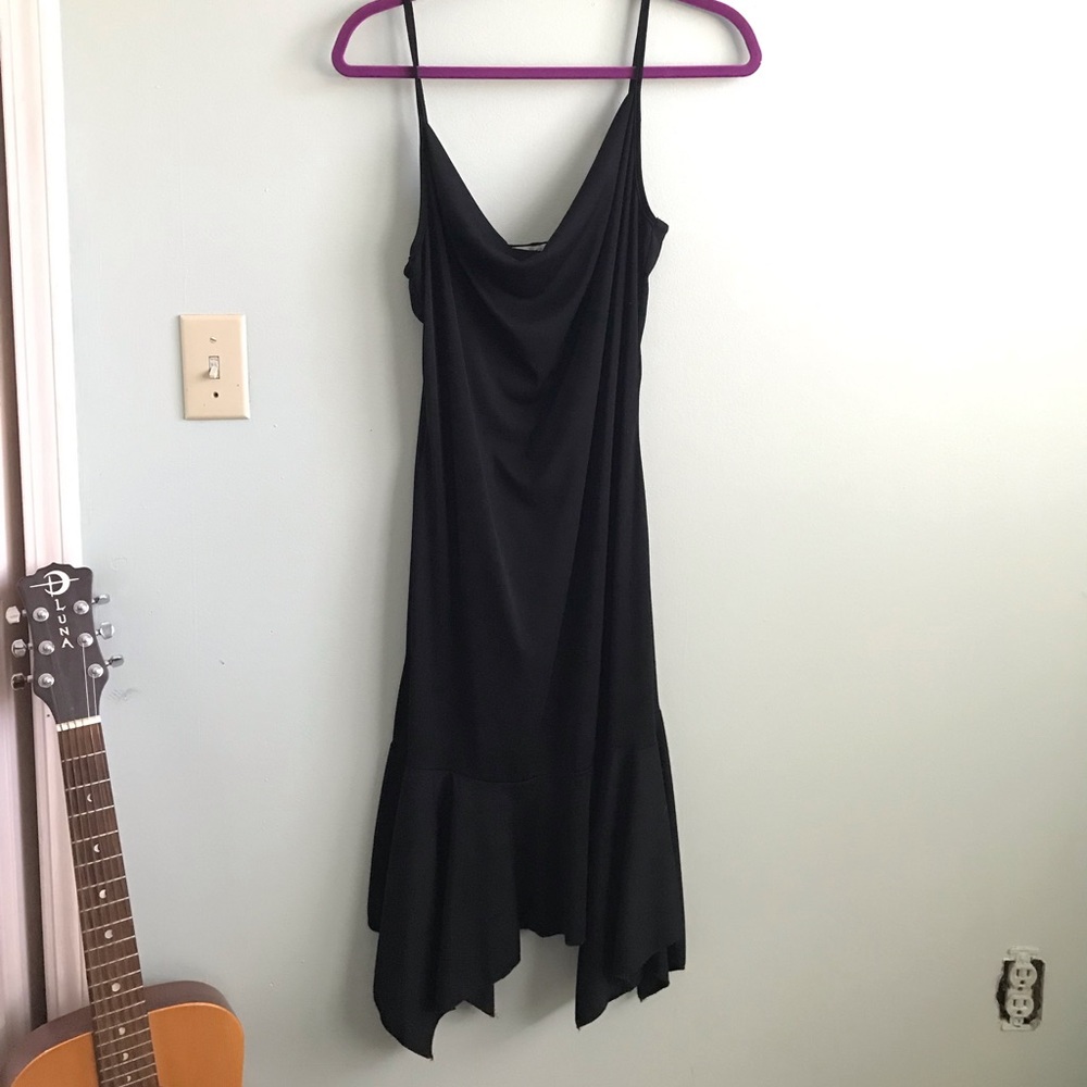 Black body con scoop neck dress